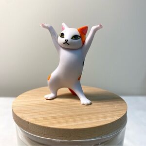Playful Calico Cat Figurine | Feline dancer struts their stuff